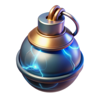 magnificent minimalist Plasma grenade with glowing energy field original png