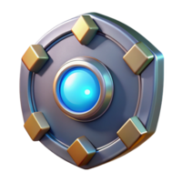 impressive rustic Futuristic communicator badge with blinking lights professional png