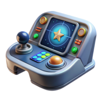 vibrant abstract Spaceship navigation console with interactive star map detailed png