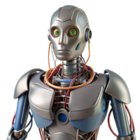 magnificent modern Robot torso with exposed wires and mechanisms original png