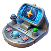 elegant vintage Spaceship navigation console with interactive star map authentic png