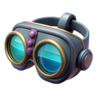 beautiful abstract Cyberpunk goggles with HUD display premium png