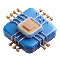 magnificent rustic Microchip with complex circuitry pattern genuine png