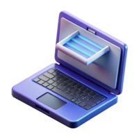 serene contemporary Laptop computer with open lid displaying code 4K png