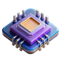 magnificent artistic Quantum computer processor original png