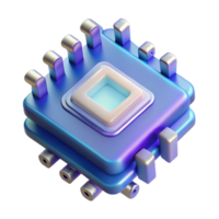 beautiful classic Quantum computer processor high resolution png