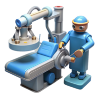 impressive artistic Surgical robot performing a complex operation high resolution png