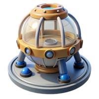 beautiful artistic Artificial gravity generator for space habitats detailed png