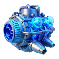 extraordinary abstract Spaceship engine, glowing blue, complex machinery detailed png