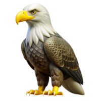 beautiful artistic A majestic bald eagle perched, high resolution png