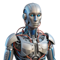 elegant rustic Robot torso, exposed wires and circuits detailed png