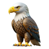 magnificent rustic A majestic bald eagle perched, high quality png