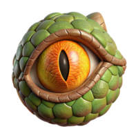 dramatic minimalist A scaly dragon eye with a vertical pupil, high resolution png