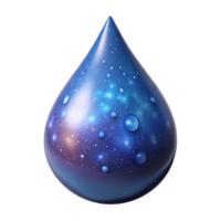 extraordinary traditional A single raindrop containing a miniature galaxy, authentic png