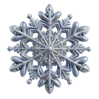 serene vintage A delicate snowflake with intricate fractal patterns, authentic png