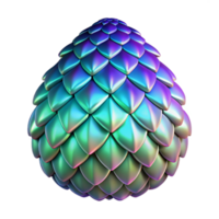 serene contemporary A stylized dragon scale with iridescent sheen, 4K png