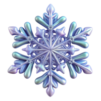 serene traditional A delicate snowflake with intricate fractal patterns, high quality png