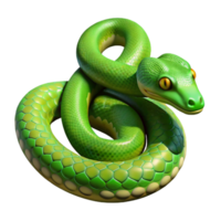 elegant creative A slithering green tree python high quality png