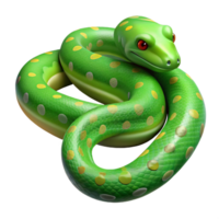 elegant rustic A slithering green tree python 4K png