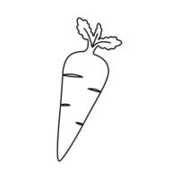 With one elegant stroke, carrot single-line art turns a common root into a stylish minimalist design vector