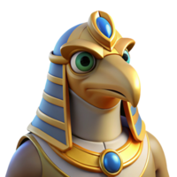 serene modern Horus, Egyptian God of the Sky, falcon-headed, high quality png