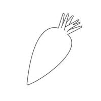 Carrot single-line art shows how simplicity can be visually striking vector