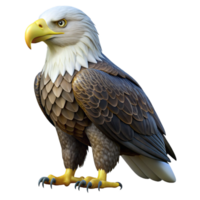 impressive abstract A majestic bald eagle, perched, high resolution png