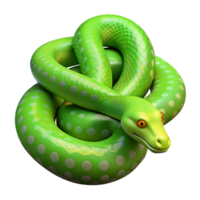 impressive abstract A slithering green tree python authentic png