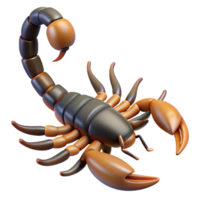 serene minimalist A scorpion with its tail raised high resolution png