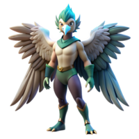 stunning classic Harpy, half-human, half-bird authentic png