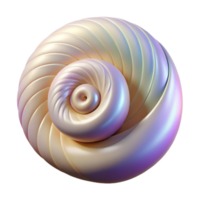 impressive classic A single, perfect spiral shell with pearlescent texture, genuine png