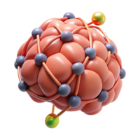 impressive classic A single, stylized brain with interconnected neural pathways, exclusive png