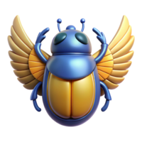 stunning abstract Scarab beetle, Egyptian symbol of rebirth detailed png