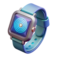 dramatic contemporary Futuristic wristwatch with holographic display and biometric sensors authentic png