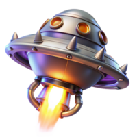 beautiful rustic Alien spaceship engine with glowing plasma exhaust and intricate details genuine png