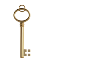 Golden Key with Elegant Design for Security and Access Solutions png
