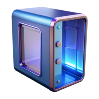 wonderful classic Computer case with tempered glass side panel detailed png