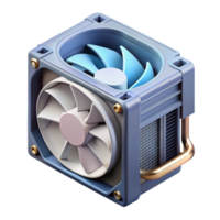 impressive minimalist CPU cooler with heatsink and fan professional png