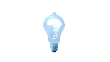 Illuminated Light Bulb on Black Background A Symbol of Ideas and Innovation png