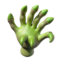 impressive artistic Alien creature hand with clawed fingers detailed png
