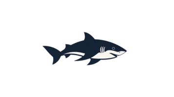 A sleek shark silhouette with sharp teeth perfect for marine life designs and aquatic themes png