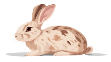 Adorable Rabbit Illustration with Soft Fur and Detailed Features for Nature Wildlife and Anim png