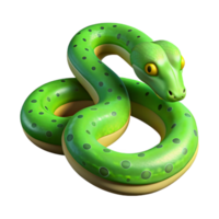 vibrant creative A slithering green tree python high resolution png
