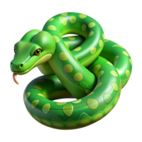 vibrant abstract A slithering green tree python authentic png