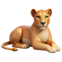 vibrant abstract A resting lioness genuine png