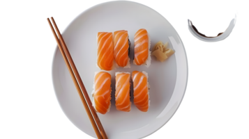 Delicious Sushi Platter with Chopsticks and Soy Sauce for Culinary Enthusiast png