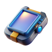 vibrant traditional Futuristic communication device with a flexible touchscreen display authentic png