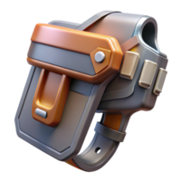 impressive minimalist Futuristic weapon holster with magnetic locking mechanism authentic png