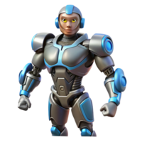 elegant creative Robotic exoskeleton suit with enhanced strength capabilities detailed png