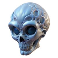 vibrant traditional Alien skull with unusual bone structure and intricate patterns genuine png